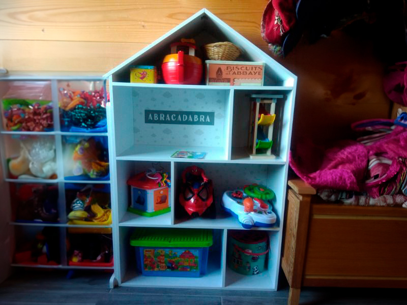 Foto de cliente de Mueble Infantil Estantería Librería con 7 Huecos en Blanco 73x115x30 cm
