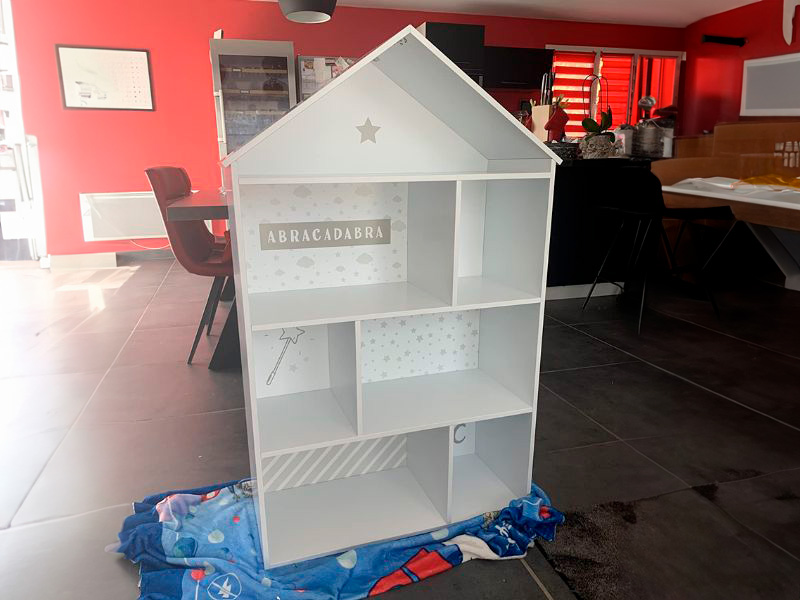 Foto de cliente de Mueble Infantil Estantería Librería con 7 Huecos en Blanco 73x115x30 cm