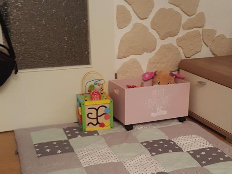Foto de cliente de Baúl Bazar con Ruedas en Color Rosa 48x29x28 cm