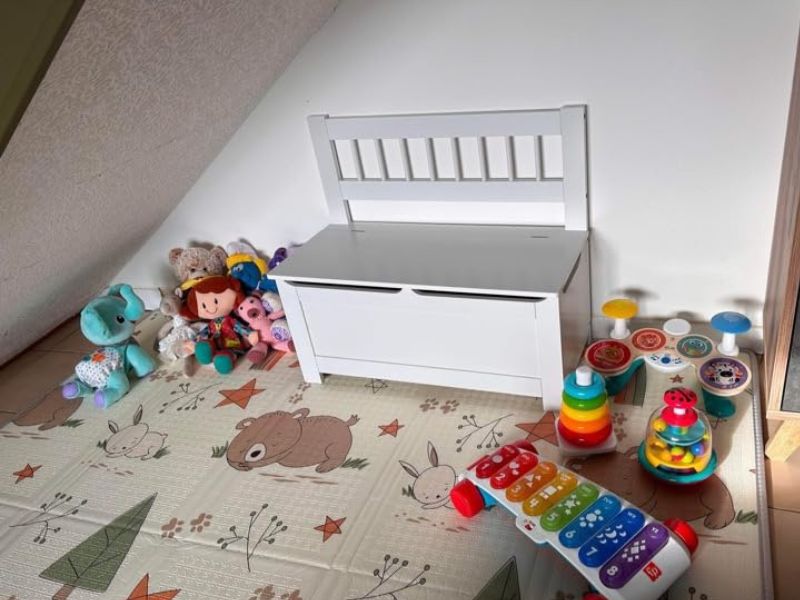 Foto de cliente de Mueble Infantil Baúl Color Blanco 74x64x34 cm