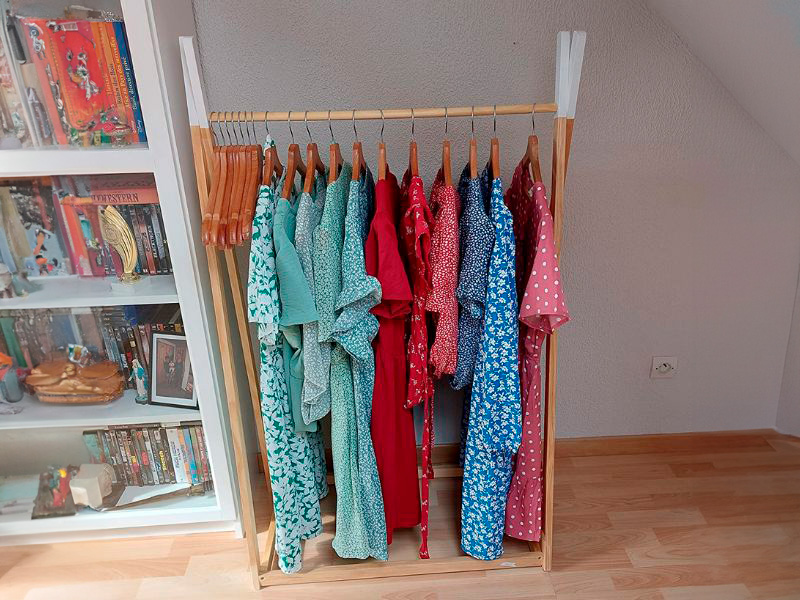 Foto de cliente de Mueble Infantil Burro De Ropa Tipi Color Roble Claro Y Blanco 79x126 cm