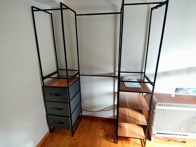 Foto de cliente de Vestidor Abierto Modular Tissa Negro y Madera 180x198 cm