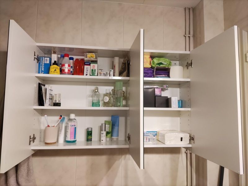 Foto de cliente de Mueble Auxiliar de Baño Pack Armario Espejo 2P + 1P 100x65 cm