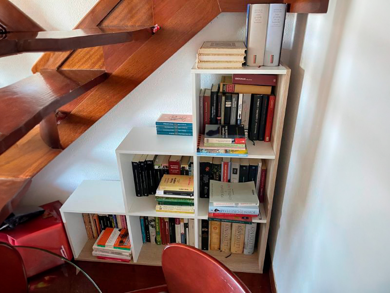 Foto de cliente de Estantería librería escalera Taris 108x110x28 cm