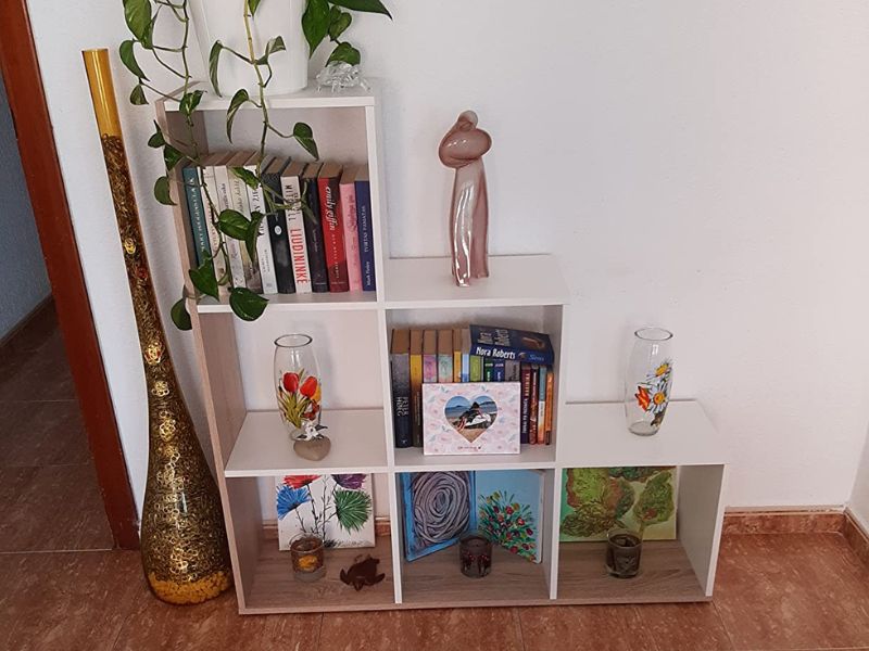 Foto de cliente de Estantería librería escalera Taris 108x110x28 cm