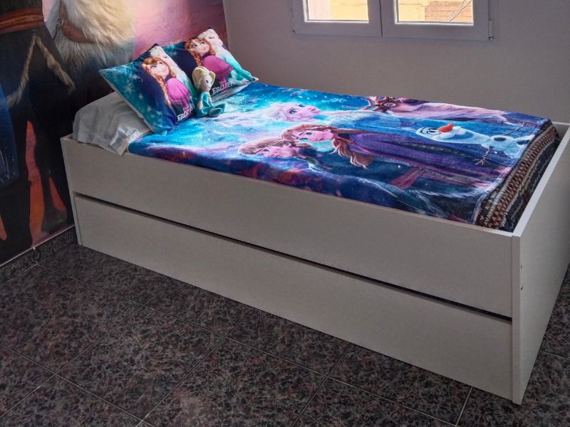 Foto de cliente de Cama Nido Tibet Dormitorio Juvenil Color Blanco Mate 90x190 cm