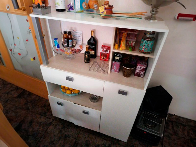 Foto de cliente de Mueble auxiliar microondas de 3 puertas 99x132