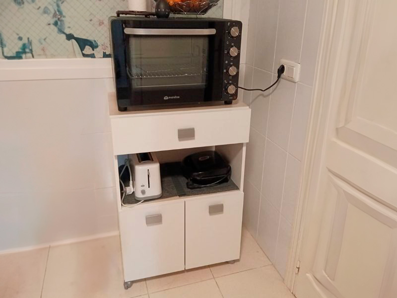 Foto de cliente de Armario aparador bajo cocina Blanco y roble 60x90 cm
