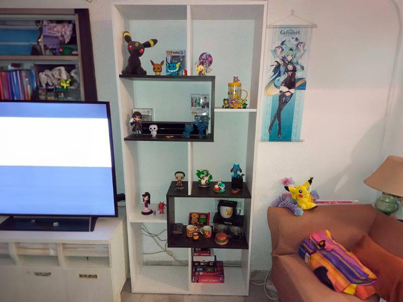 Foto de cliente de Estantería Librería salón Andy Blanco Y Óxido 80x180x25 cm