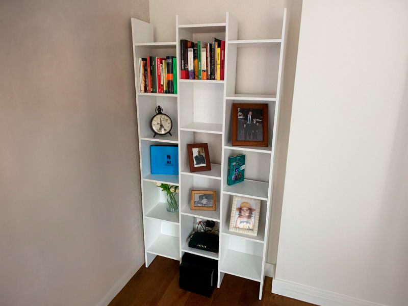 Foto de cliente de Estantería Librería Alta Color Blanco Artik 96x192x25 cm