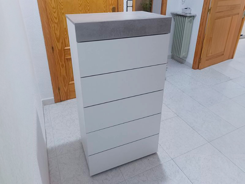 Foto de cliente de Dormitorio Matrimonio Estilo Industrial Pack Muebles Cemento y Blanco