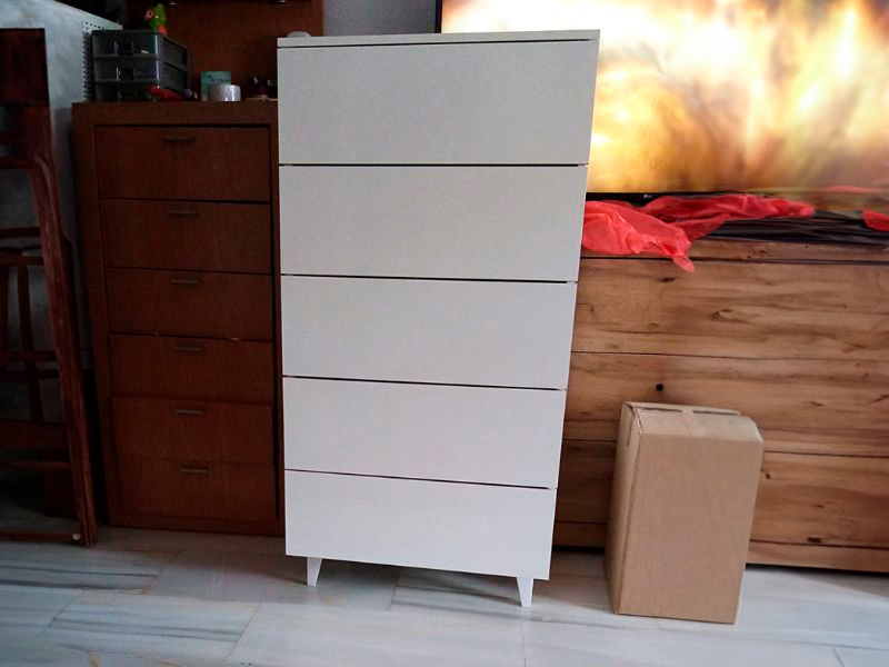 Foto de cliente de Cómoda de 5 Cajones Blanco 61x117 cm
