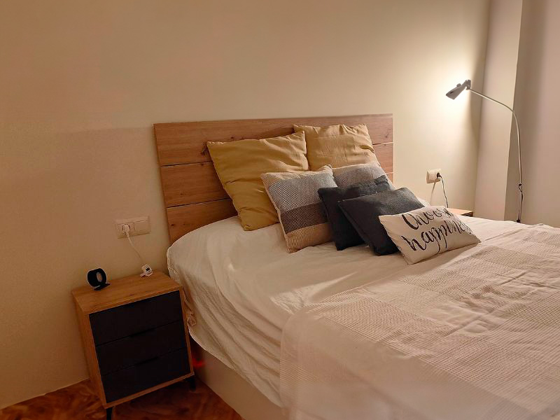 Foto de cliente de Cabecero con Mesitas Roble Nodi Y Gris Antracita 240 cm