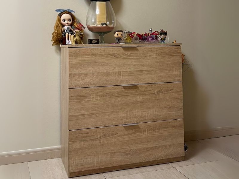 Foto de cliente de Cómoda De 3 Cajones Roble Canadian 77x80 cm
