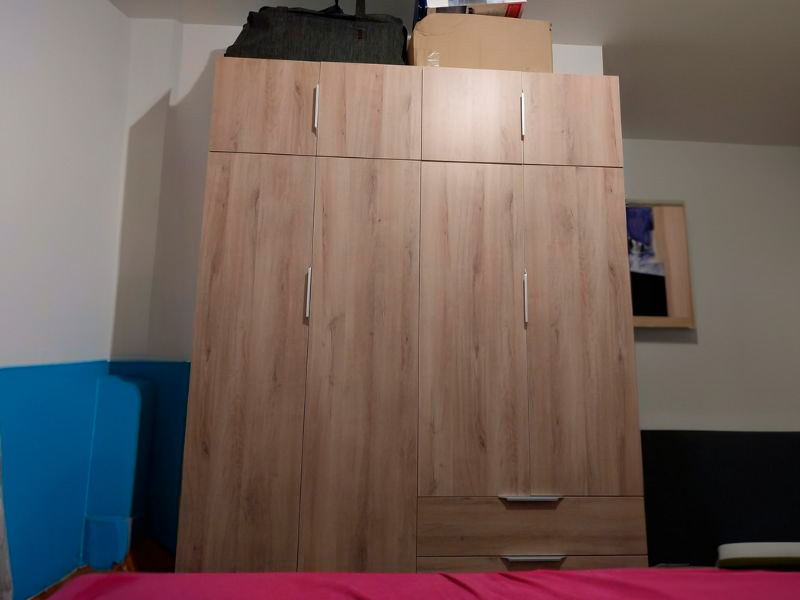 Foto de cliente de Armario Dormitorio Ghost 2 Cajones y 8 Puertas Roble Kronberg 158x51 cm