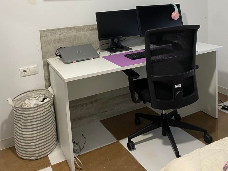 Foto de cliente de Mesa Escritorio Rivoli Color Blanco Mate 155 cm