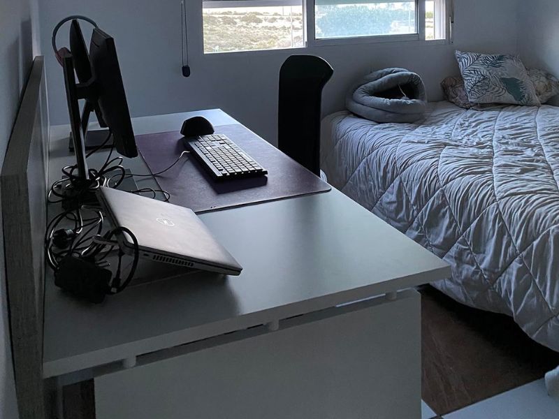 Foto de cliente de Mesa Escritorio Rivoli Color Blanco Mate 155 cm