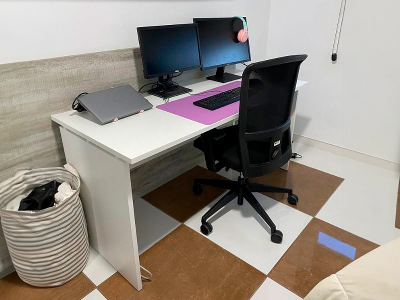 Foto de cliente de Mesa Escritorio Rivoli Color Blanco Mate 155 cm