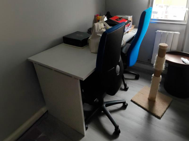 Foto de cliente de Mesa Escritorio Rivoli Color Blanco Mate 155 cm