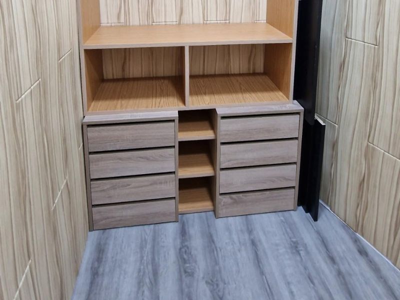 Foto de cliente de Cajonera de Armario Interior Muebles Auxiliares Pack 2  Roble Cambrian 46x127x45 cm