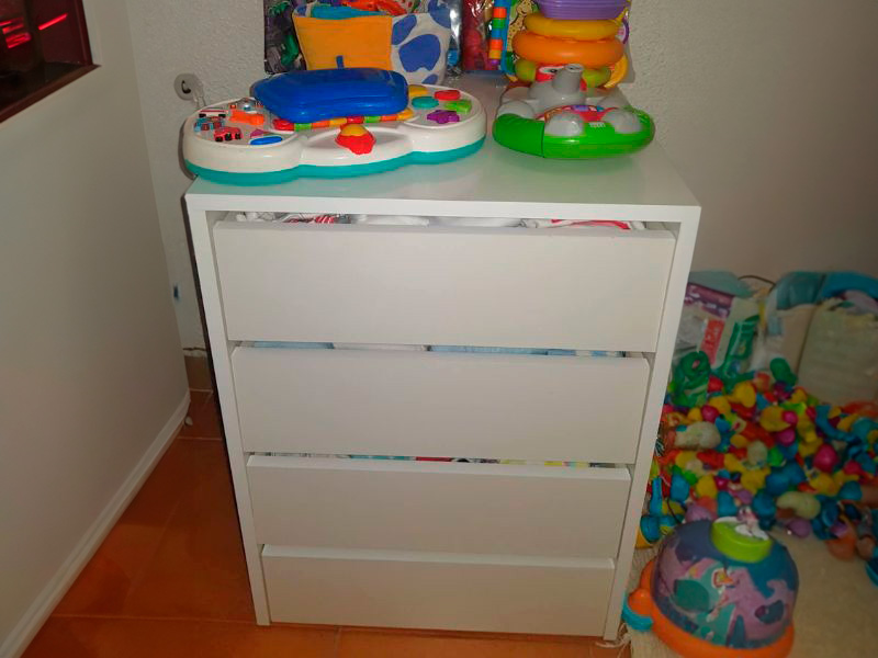 Foto de cliente de Cajonera de Armario Interior Muebles Auxiliares Pack 2  Blanco Brillo 46x127x45 cm