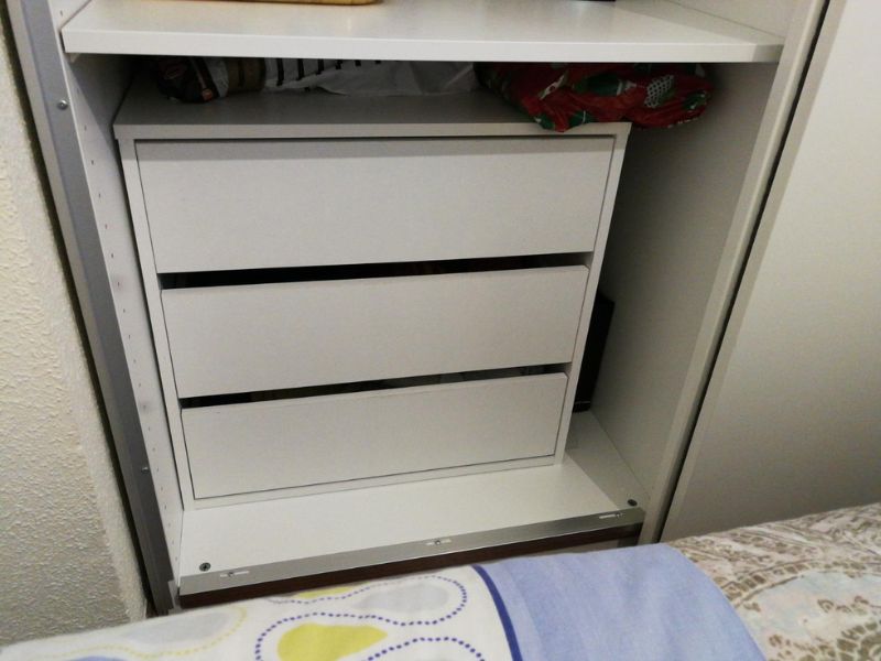 Foto de cliente de Cajonera de Armario Mueble Auxiliar Pequeño Blanco 60x57x44 cm