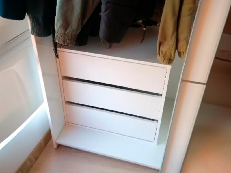 Foto de cliente de Cajonera de Armario Mueble Auxiliar Pequeño Blanco 60x57x44 cm