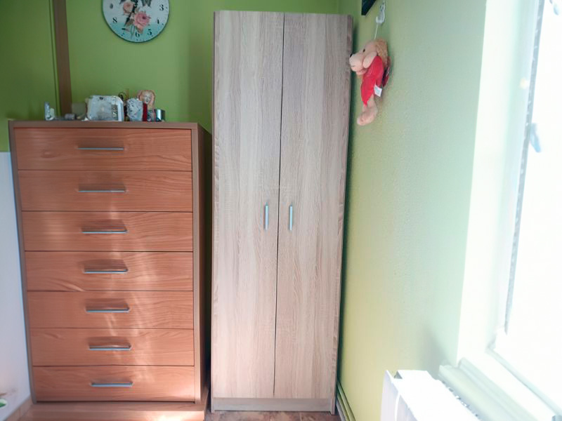 Foto de cliente de Mueble Zapatero Recibidor Armario Auxiliar 2 P Color Roble Canadian 59 cm