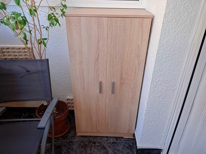 Foto de cliente de Mueble Zapatero Recibidor Armario Con 2 Puertas Y Estantes Roble Canadian 55 cm