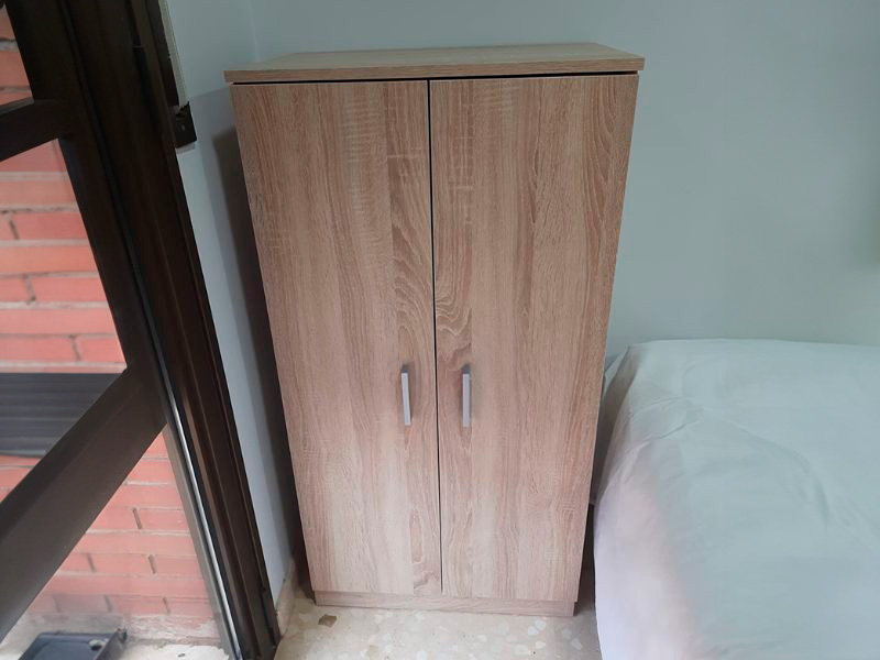 Foto de cliente de Mueble Zapatero Recibidor Armario Con 2 Puertas Y Estantes Roble Canadian 55 cm