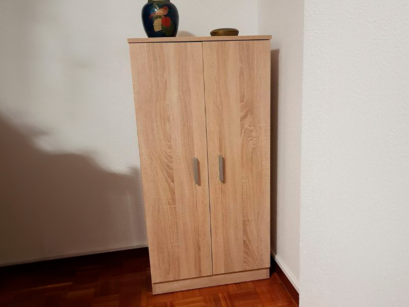 Foto de cliente de Mueble Zapatero Recibidor Armario Con 2 Puertas Y Estantes Roble Canadian 55 cm