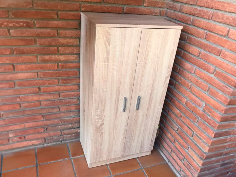 Foto de cliente de Mueble Zapatero Recibidor Armario Con 2 Puertas Y Estantes Roble Canadian 55 cm