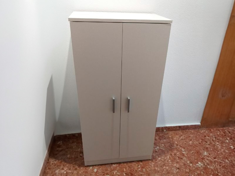 Foto de cliente de Mueble Zapatero Recibidor Armario Auxiliar Bajo Con 7 Baldas Color Blanco 55 cm