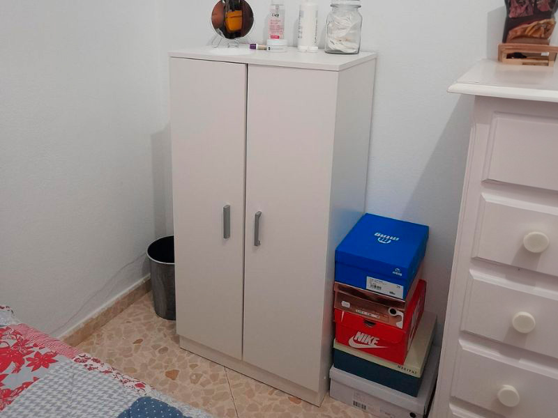 Foto de cliente de Mueble Zapatero Recibidor Armario Auxiliar Bajo Con 7 Baldas Color Blanco 55 cm