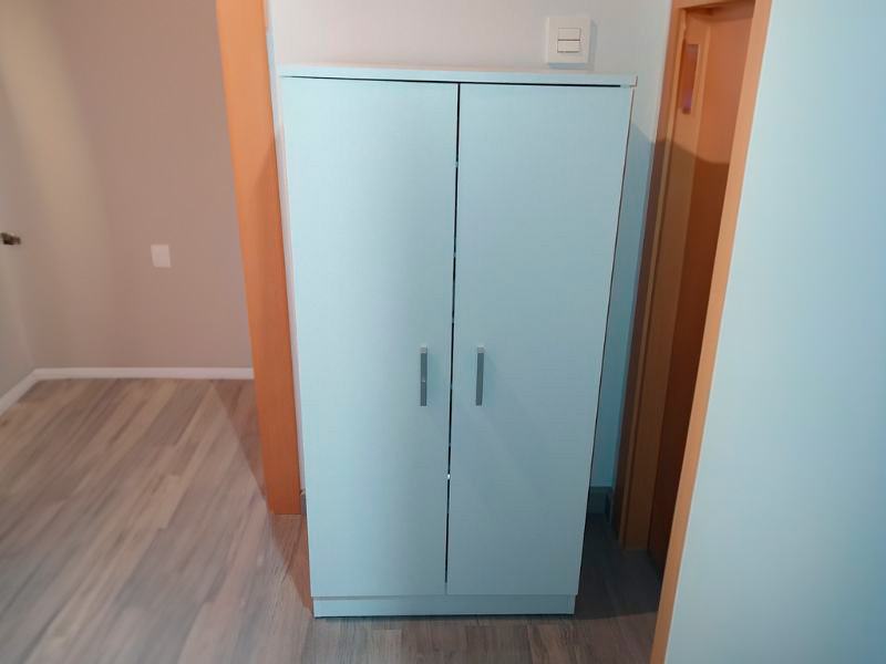 Foto de cliente de Mueble Zapatero Recibidor Armario Auxiliar Bajo Con 7 Baldas Color Blanco 55 cm