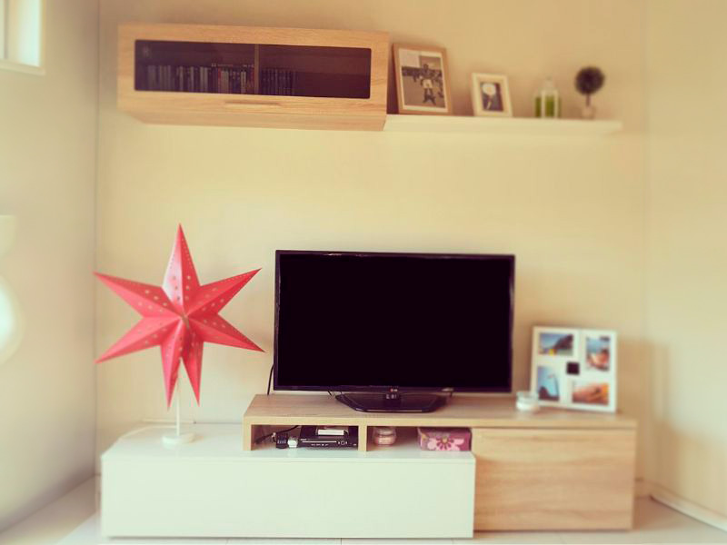 Foto de cliente de Mueble salón Nexus modular roble canadian y blanco brillo 200 cm