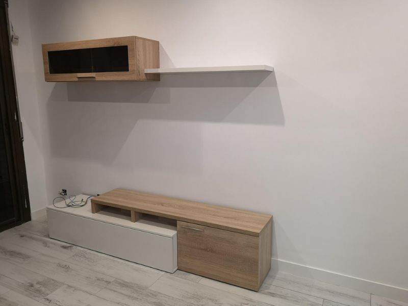 Foto de cliente de Mueble salón Nexus modular roble canadian y blanco brillo 200 cm