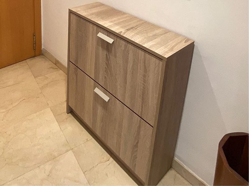 Foto de cliente de Mueble Zapatero Recibidor Pasillo Tibet 2 Puertas Roble Cambrian 74 cm