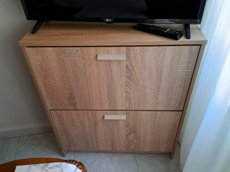 Foto de cliente de Mueble Zapatero Recibidor Pasillo Tibet 2 Puertas Roble Cambrian 74 cm