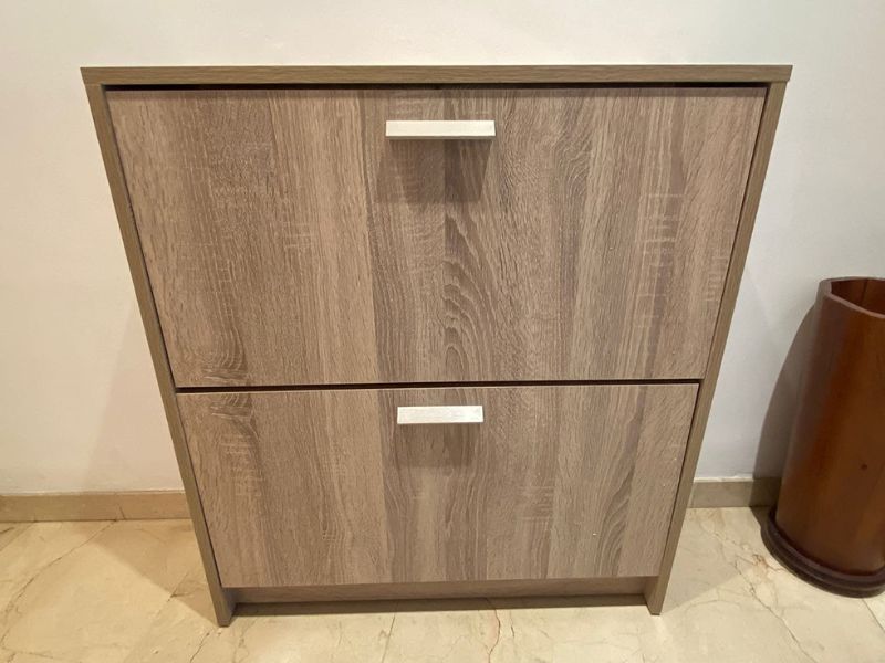 Foto de cliente de Mueble Zapatero Recibidor Pasillo Tibet 2 Puertas Roble Cambrian 74 cm