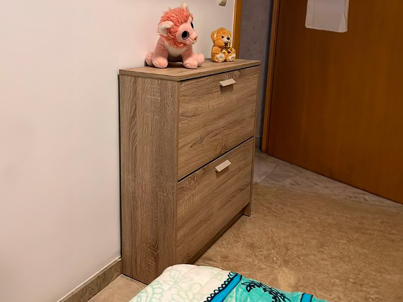 Foto de cliente de Mueble Zapatero Recibidor Pasillo Tibet 2 Puertas Roble Cambrian 74 cm