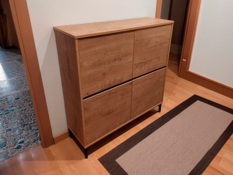 Foto de cliente de Mueble Zapatero Recibidor Tokio 4 Puertas y 5 Baldas Roble Gold 101 cm