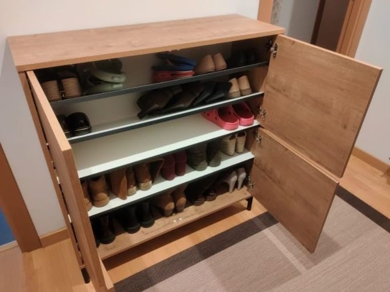 Foto de cliente de Mueble Zapatero Recibidor Tokio 4 Puertas y 5 Baldas Roble Gold 101 cm