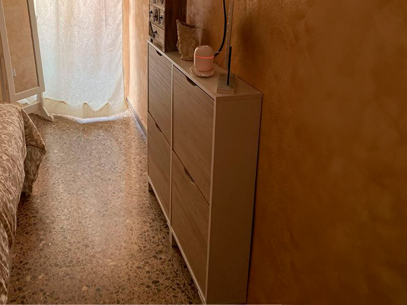 Foto de cliente de Mueble Zapatero Recibidor Pasillo Mary Blanco Y Roble 97 cm
