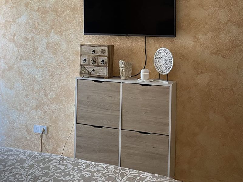 Foto de cliente de Mueble Zapatero Recibidor Pasillo Mary Blanco Y Roble 97 cm