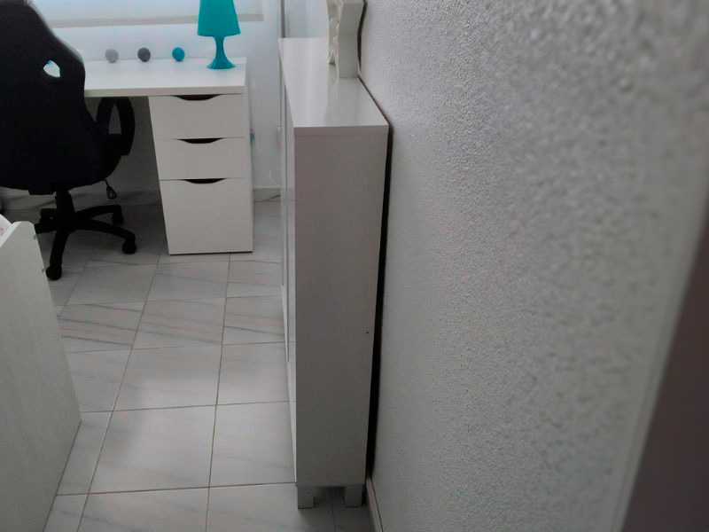 Foto de cliente de Mueble Zapatero Recibidor Pasillo Estrecho Mary Color Blanco Con Patas 97 cm
