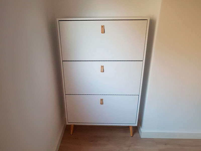 Foto de cliente de Mueble Zapatero Recibidor Anzio 3 Portones Nórdico Blanco 80 cm