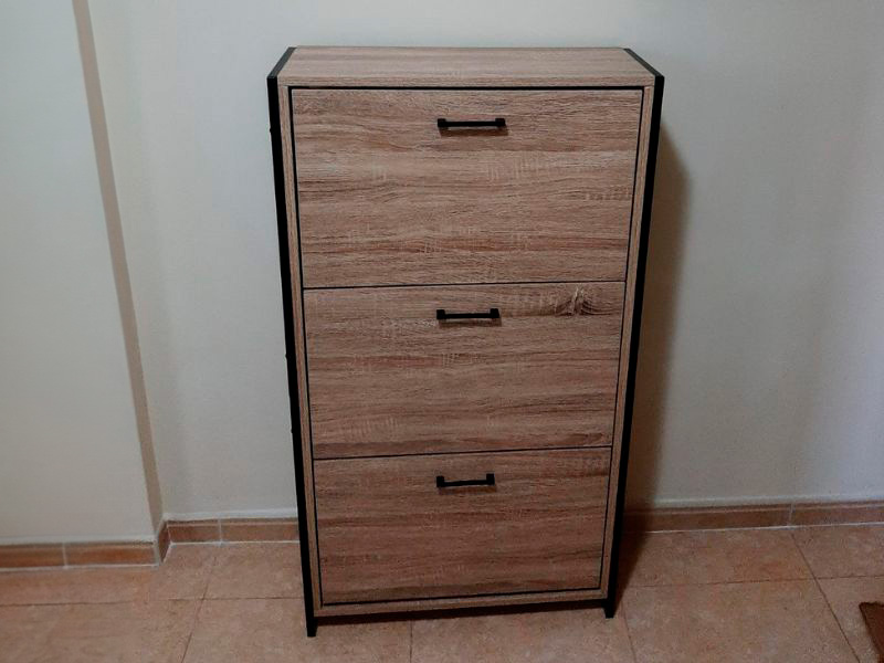 Foto de cliente de Mueble Zapatero Recibidor 3 Trampones Sforza Industrial 63 cm