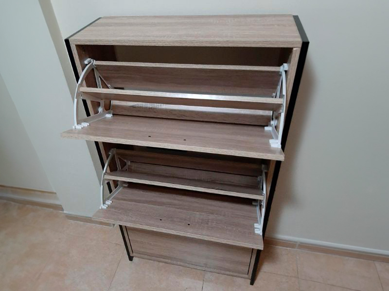 Foto de cliente de Mueble Zapatero Recibidor 3 Trampones Sforza Industrial 63 cm