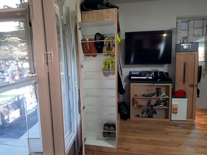 Foto de cliente de Mueble Zapatero Recibidor Alto con Espejo 50 cm